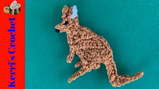 Small Crochet Kangaroo Tutorial – Crochet Applique Tutorial