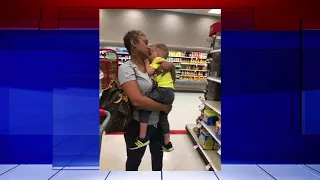 Stranger helps calm woman's crying baby at Target