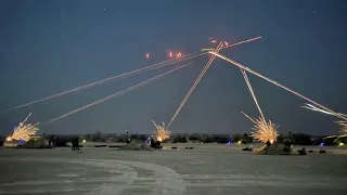 Precision firing of ZU-23 MM Anti Aircraft gun engaging low-level threats by Indian Army