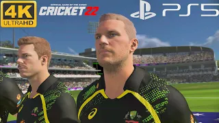Cricket 22 PS5 Gameplay | Australia Vs England At Lords 4K