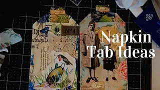 Napkin Tab Ideas for Junk Journals -  Tabs for Tags