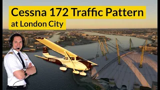 TRAFFIC PATTERN at London City airport with ALL CHECKLISTS! Explained by CAPTAIN JOE