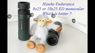 Hawke Endurance ED 8x25 or 10x25 monocular. Which to choose