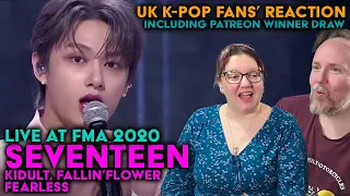 SEVENTEEN - Kidult + Fallin' Flower + Fearless at The FMA 2020 - UK K-Pop Fans Reaction