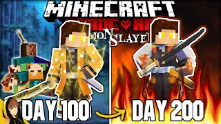 I Survived 200 Days in Hardcore Minecraft as a Demon Slayer... Here's What Happened!