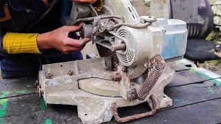 💡Repair Rusty Cutting Machine Into A Super Fast Wood Cutting Tool | Restoration | Linguoer