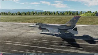 DCS F-16 EP5 Tacan Navigation and A form of over head break landing