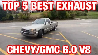 Top 5 BEST EXHAUST Set Ups for CHEVY/GMC 6.0L V8 LS!