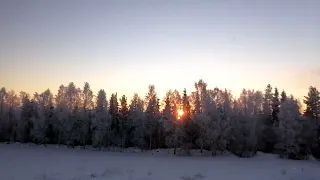 Sunrise to Sunset in Finnish Lapland  Time-lapse