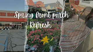 SPRING REFRESH || FRONT PORCH REFRESH ON A BUDGET #cleaningmotivation #budget #spring