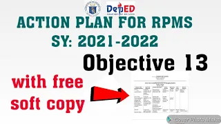 ACTION PLAN FOR OBJECTIVE 13 with free soft copy