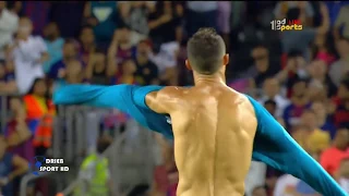 Cristiano Ronaldo raises his shirt in front of Camp Nou fans  HD 1080i