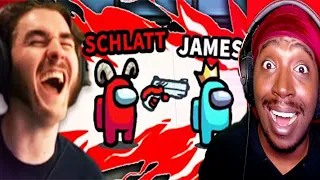 Reaction To I went on an Among Us date. | Jschlatt & James Charles