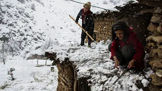 IRAN village life: living with Winters cold in IRAN - life in a happy and beautiful village