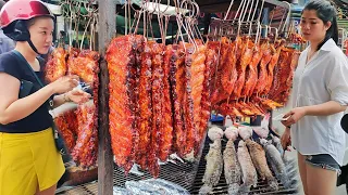 INCREDABLE Delicious Grilled Duck, Pork Ribs, Fish & More - Best Cambodian Street Food