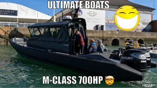 Ultimate boats - M CLASS - Southampton Boat Show 2022 - rollercoaster Sea Trial - Twin Suzuki 700HP