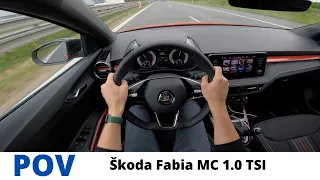 2024 Škoda Fabia MonteCarlo 1.0 TSI 81kW POV Test Drive #17 | Autobahn, Country roads,…