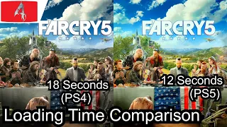 Far Cry 5 PS4 vs PS5 Load Time Comparison