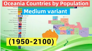 Oceania Countries by Population  (1950-2100) Medium variant Population Projection