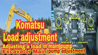 How to adjust load sense / Komatsu power adjustment / Komatsu main pump adjustment by andam