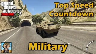Fastest Military Vehicles (2018) - GTA 5 Best Fully Upgraded Cars Top Speed Countdown