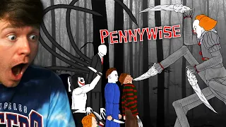 PENNYWISE vs HORROR CHARACTERS in the ULTIMATE HALLOWEEN Fight!!
