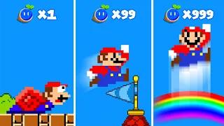 Mario but Every Rainbow Star Make Mario Jumb Higher! | Game Animation