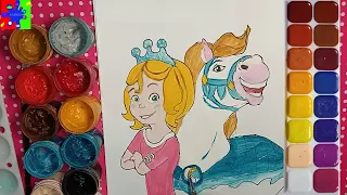 Принцесса Эмми из мультика. Princess Emmy. Раскраска для детей