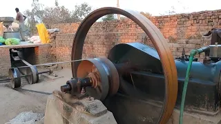 desi old black engine || ruston hornsby engine || with desi atta chakki || village style pk