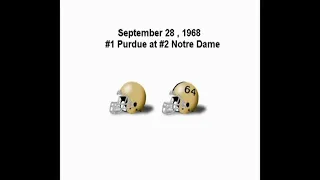 1968 - #1 Purdue vs #2 Notre Dame