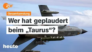 heute 19:00 Uhr vom 16.03.2024 Taurus-Leak, Tarifverhandlungen Bahn, deutsche Hilfsflüge nach Gaza