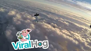 Airplane Stalls as Skydivers Start Their Jump || ViralHog