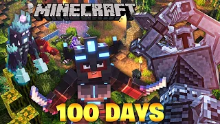 I SURVIVED 100 DAYS IN DUNGEON WORLD IN MINECRAFT .....