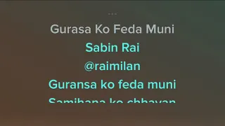 Gurasa ko feda muni karaoke Sabin Rai Nepali Song Karaoke