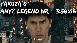 Yakuza 0 Any% Legend PB/WR - 3:58:06 (4:05:50 RTA)