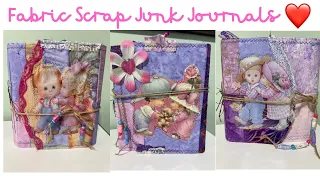 Fabric Junk Journals 💕..Flip through…