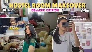 HOSTEL ROOM MAKEOVER 🪴*pintrest inspired🌸✨️* *insane😵* *aesthetic🎀*  ( Tamil and english vlog)#hoste