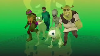 Shrek and friends dancing to a filipino song