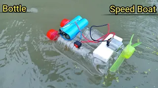 How to make high speed water boat using plastic bottle at home