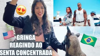 GRINGA REAGINDO A SENTA CONCENTRADA- MC MARI(PART. MC WS E LÉO SANTA)🔥🇧🇷|REACTING TO BR MUSIC🎶