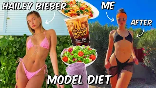 TRYING HAILEY BIEBER'S MODEL DIET & WORKOUT ROUTINE [HARD!?!?]