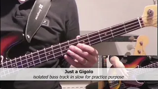 [David Lee Roth] Just a Gigolo - isolated bass track in slow for practice purpose 🎧