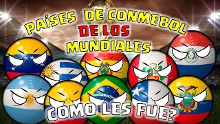 PAISES DE CONMEBOL en todos los MUNDIALES del MUNDIAL 1930-2022 countryballs