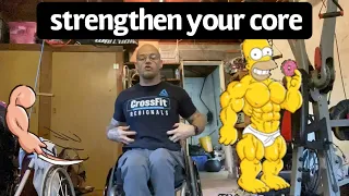 How to do Core Strength exercises for wheelchair users, Paraplegic