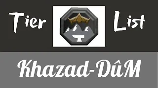 Divide and Conquer v4.5 - Khazad Dûm Tier List