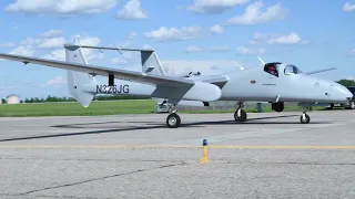 Northrop Grumman Firebird landing at Grand Forks AFB