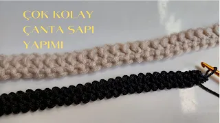 5 DAKİKADA ÇOK KOLAY ÇANTA SAPI YAPIMI - ÇANTA SAPI ÖRME