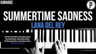 Lana Del Rey - Summertime Sadness Karaoke Slower Acoustic Piano Instrumental Cover Walking Lyrics