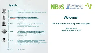 NGI and NBIS webinar on de novo reference genome sequencing.