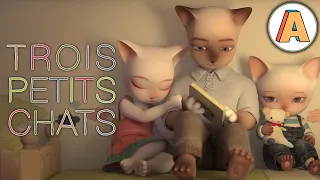 THREE LITTLE CATS - Animation short film - French - Full Movie - CGI 3D - Autour de Minuit